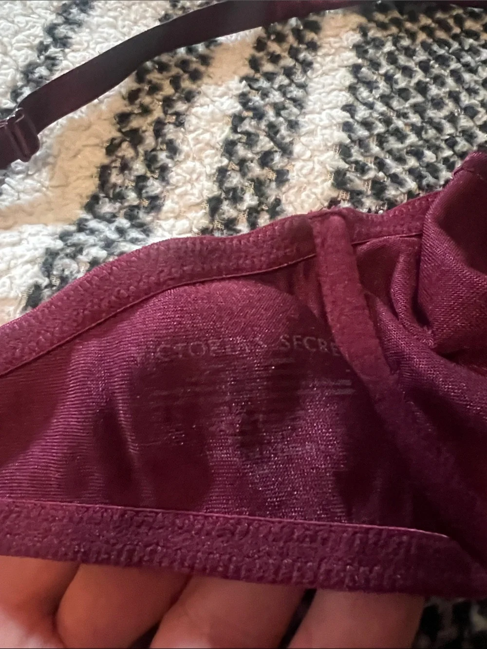 Victoria's Secret Unlined Underwire Bra in Deep Wine